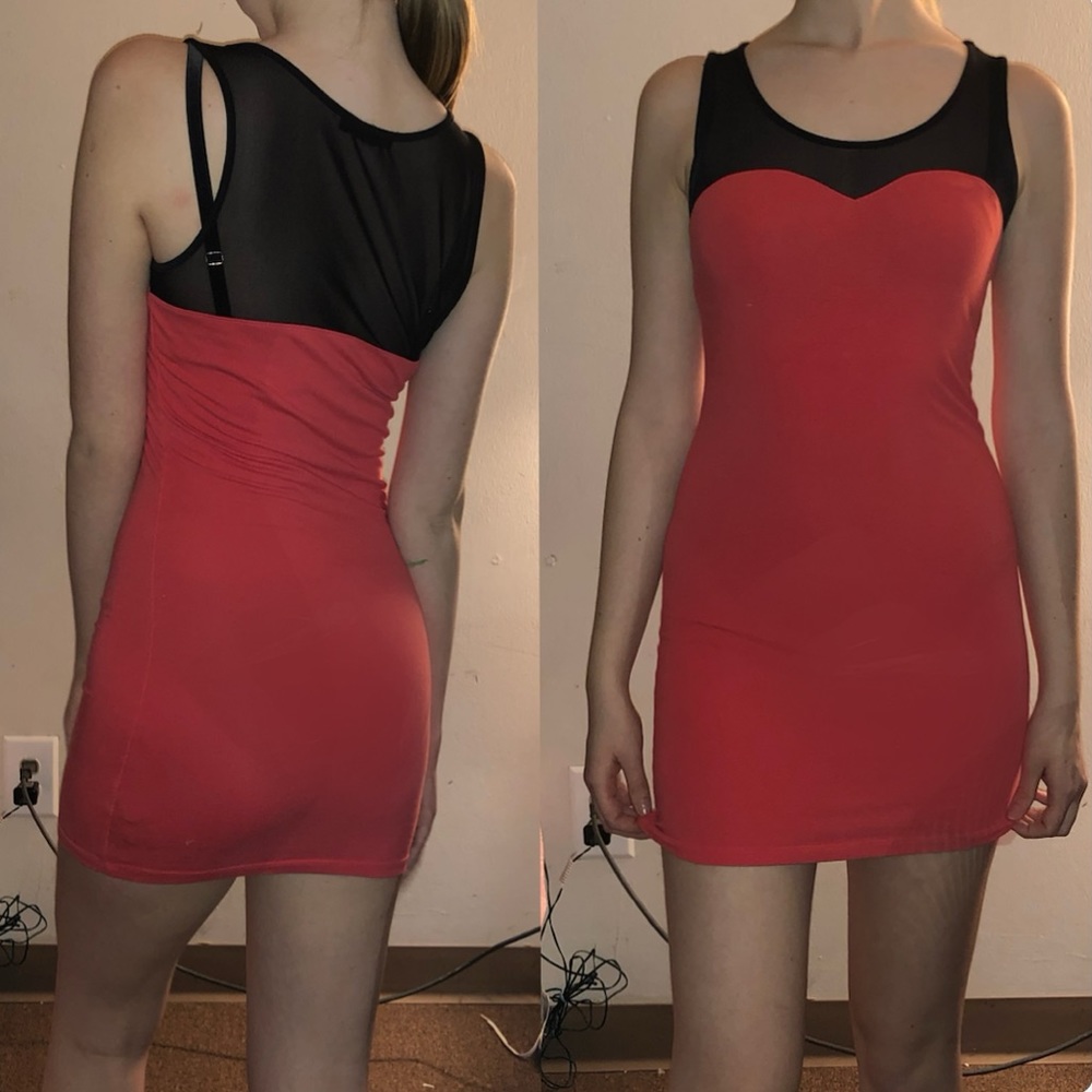 Forever 21 Hot Pink/ Peach Dress